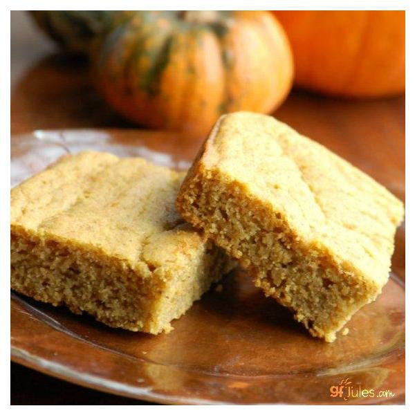 Gluten-free cornbread mix by gfJules in a bright box with mixing instructions on the label.