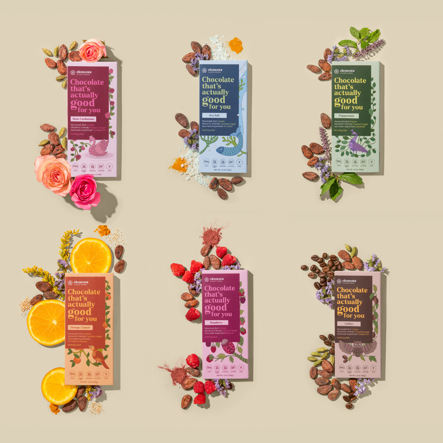 Assorted Elements Truffles The Classic Collection chocolates in elegant packaging, featuring smooth, rich chocolate truffles.