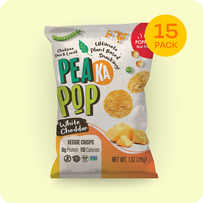 PeaKaPop White Cheddar Veggie Crisps