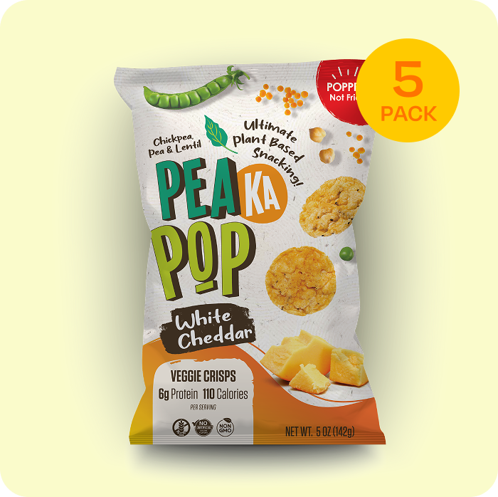 PeaKaPop White Cheddar Veggie Crisps