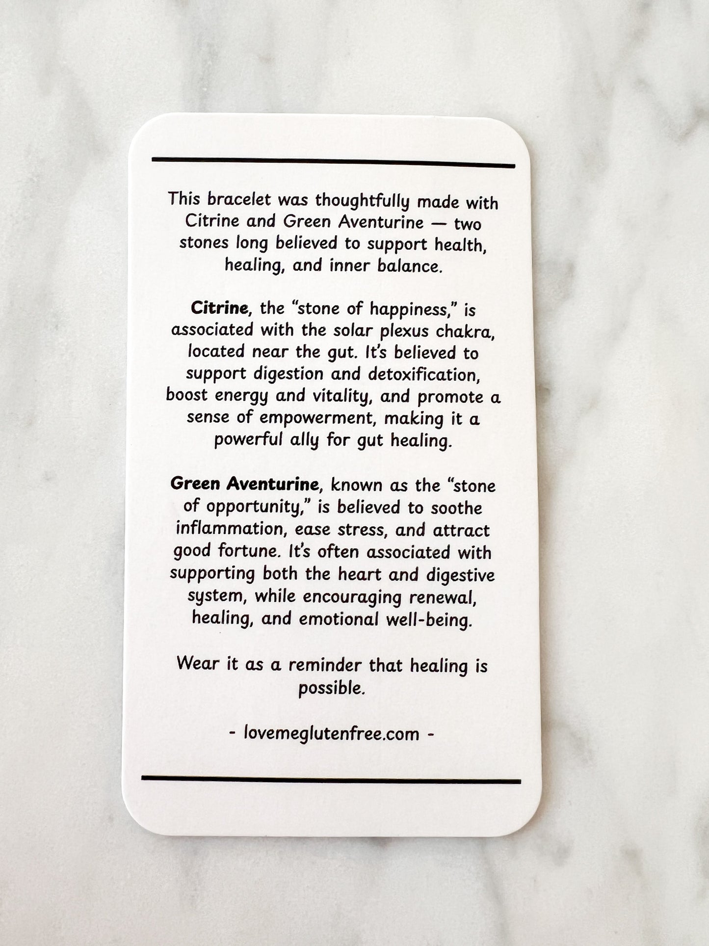 Healing Bracelet - Citrine & Green Aventurine