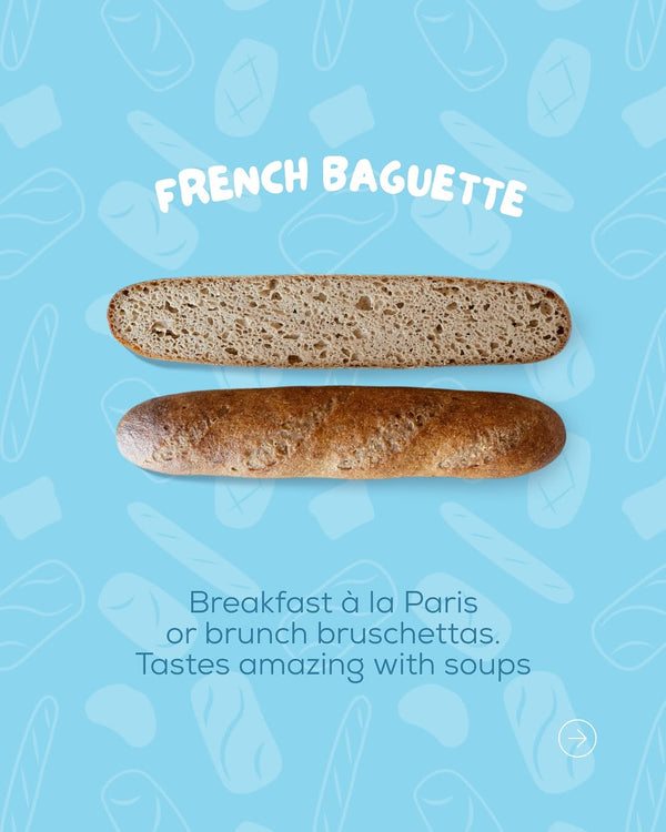 Heaven GF Bakery French Vegan Sourdough Baguette (4 Pack)
