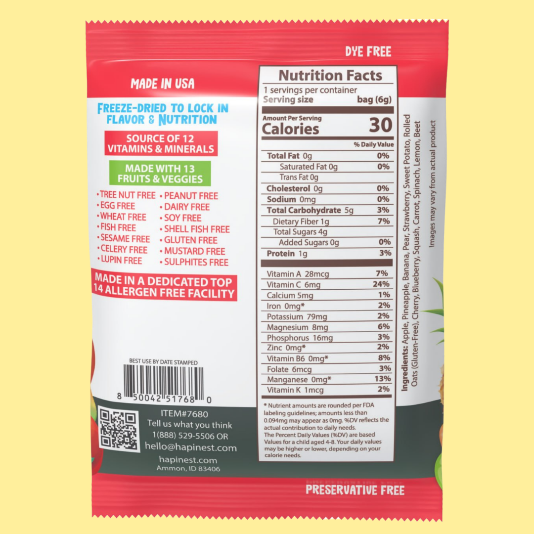Hapinest 3 Fun Flavors Smoothie Crisps