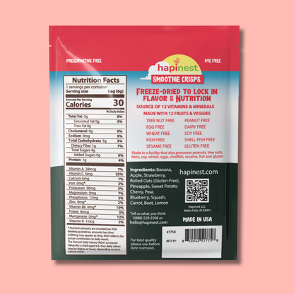 Hapinest Berry Banana Smoothie Crisps