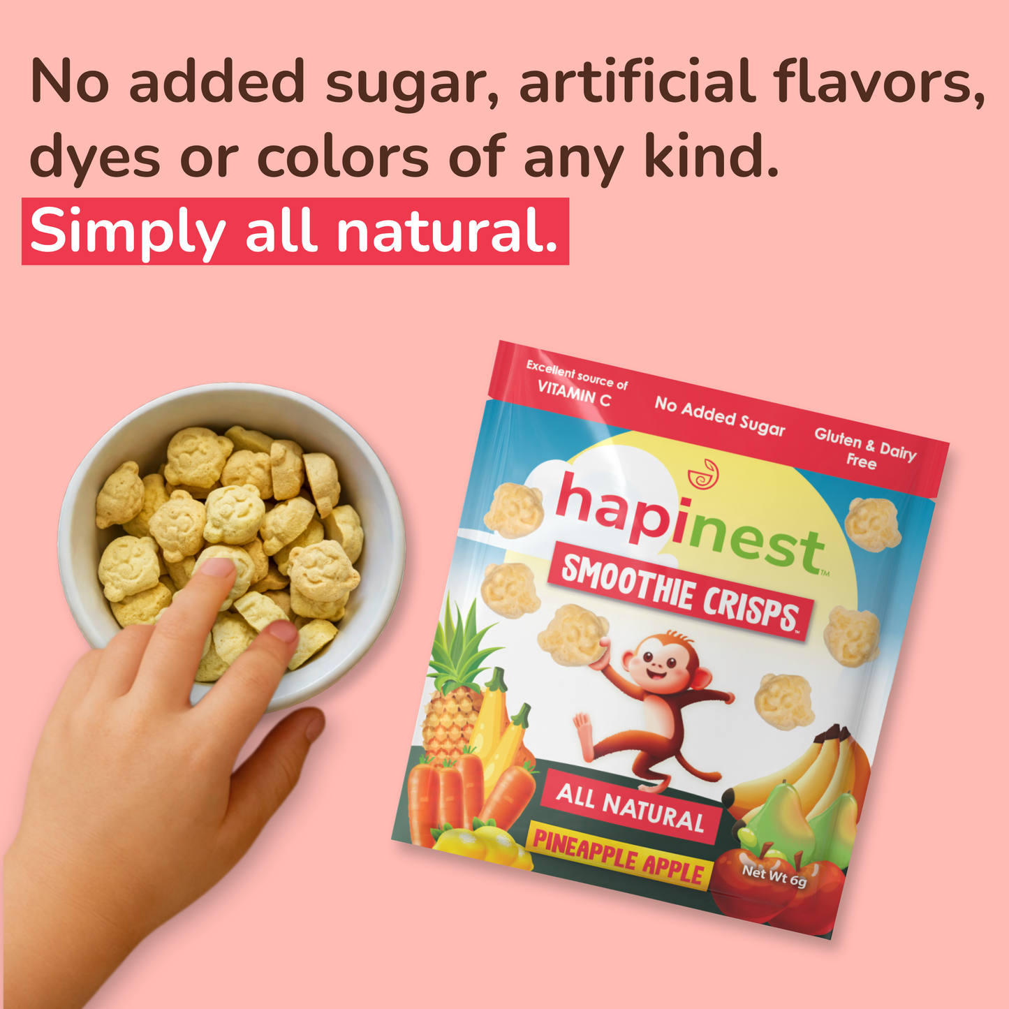 Hapinest Pineapple Apple Smoothie Crisps
