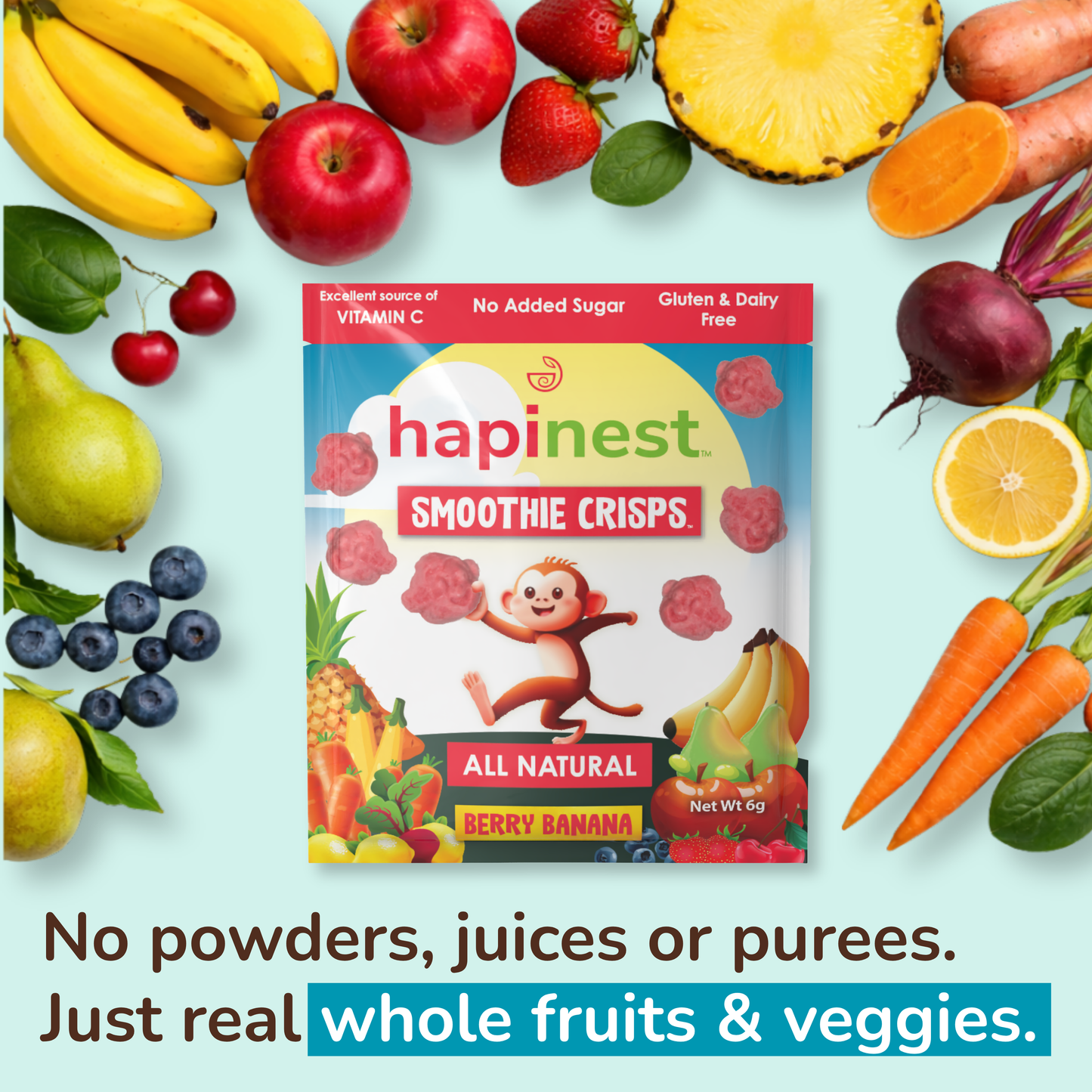 Hapinest Berry Banana Smoothie Crisps