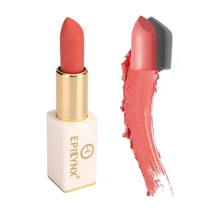 EpiLynx vegan matte lipstick in a magnetic case, featuring hydrating, long-wear formula in a natural lipstick shade.