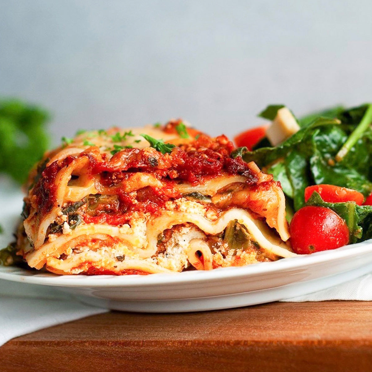 Fresh gluten-free lasagna sheets from Taste Republic Gluten-Free for homemade pasta dishes, shown in a 6-pack package.