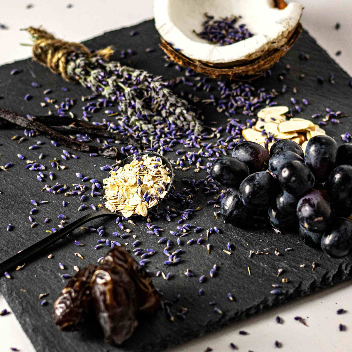 LÜME Lavender Vanilla Granola in a lavender-toned package with vanilla accents