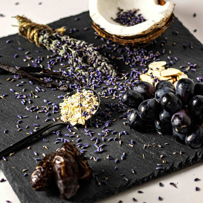 LÜME Lavender Vanilla Granola in a lavender-toned package with vanilla accents