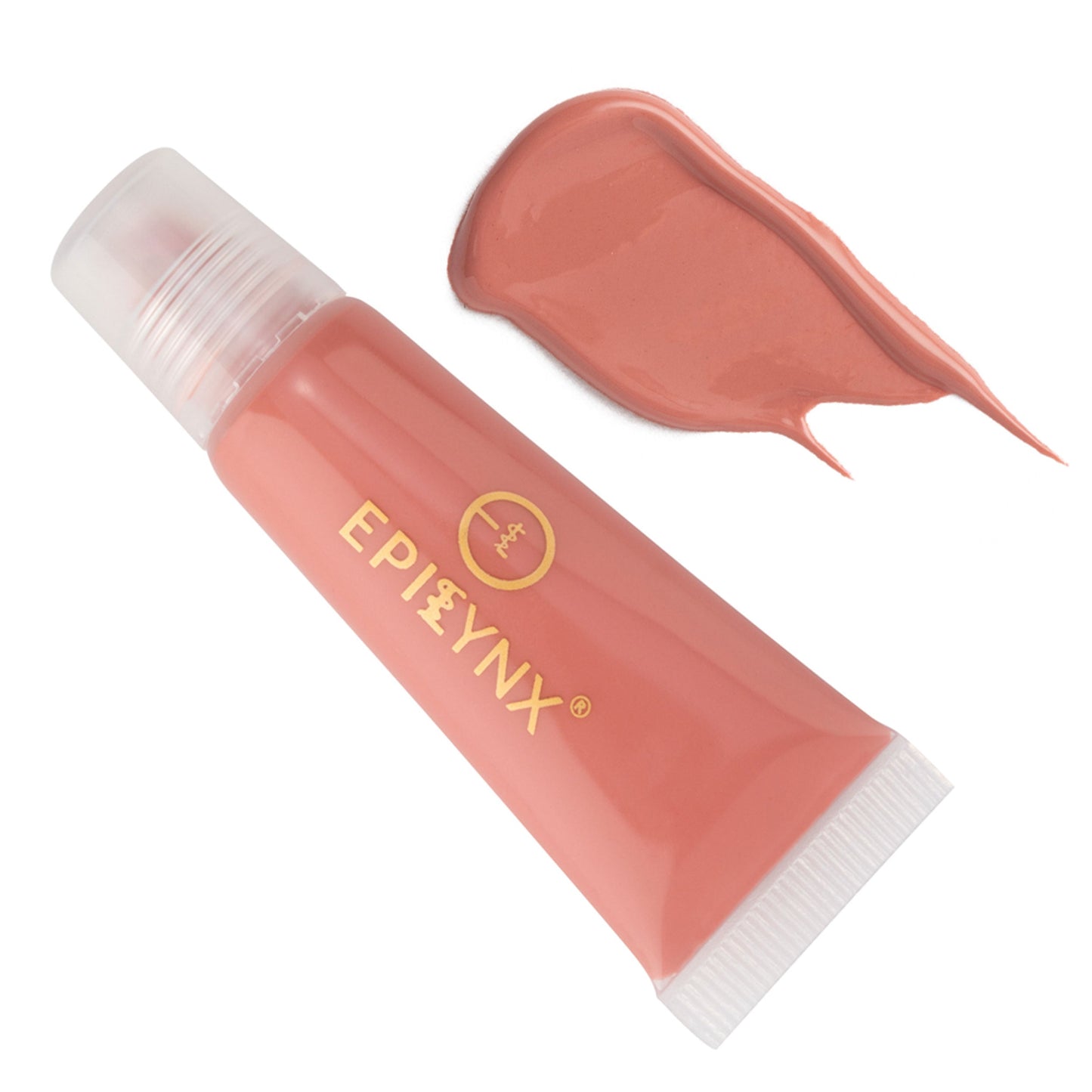 EpiLynx Hydrating Vegan Lip Balm with a sheer tint, showing a smooth, moisturized lip with a subtle glossy finish.