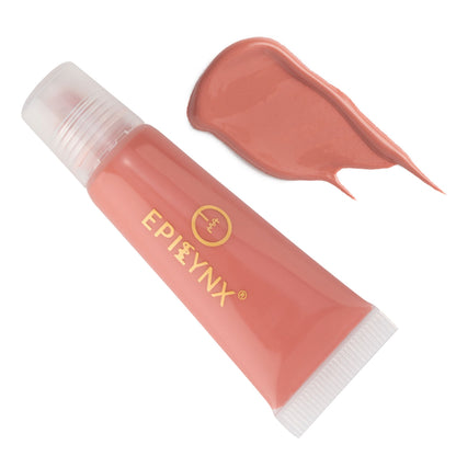 EpiLynx Hydrating Vegan Lip Balm with a sheer tint, showing a smooth, moisturized lip with a subtle glossy finish.