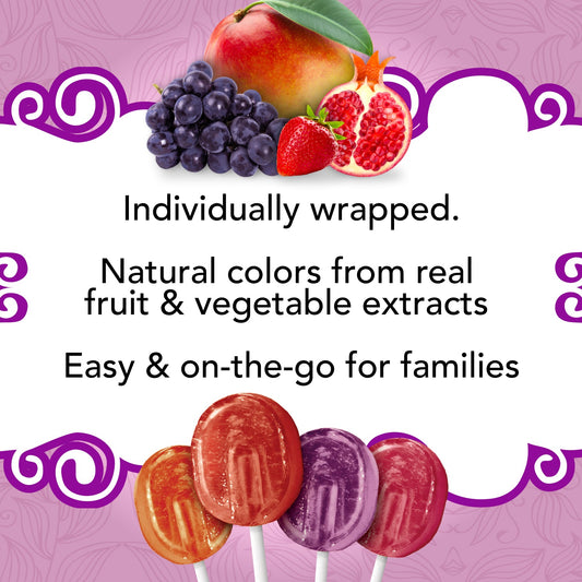 Organic Lovely Candy Company lollipop sampler with colorful, sweet treats showcasing natural ingredients and vibrant candy designs.