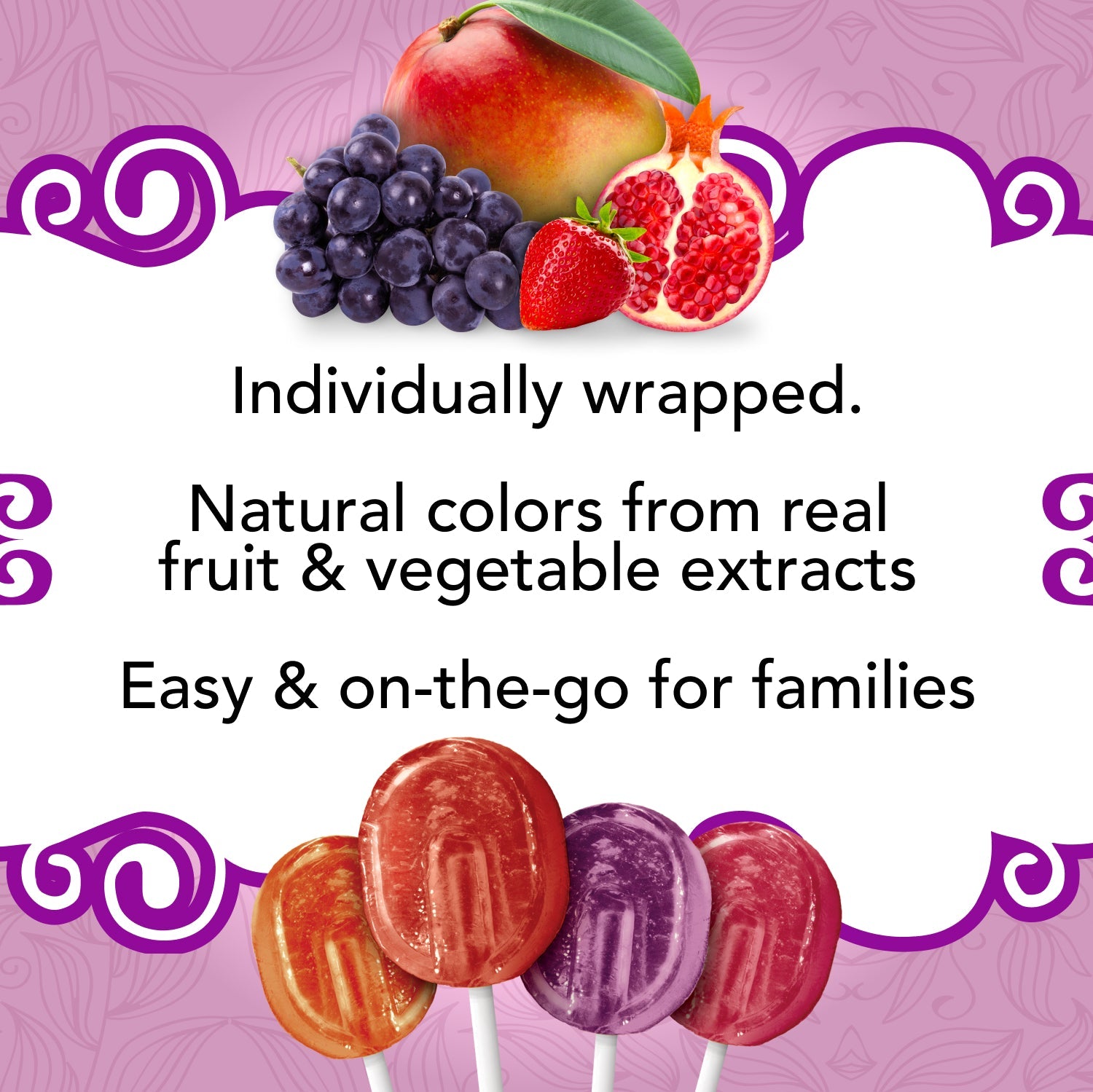 Organic Lovely Candy lollipops from Lovely Candy Company on a colorful display with vibrant packaging and natural ingredients.