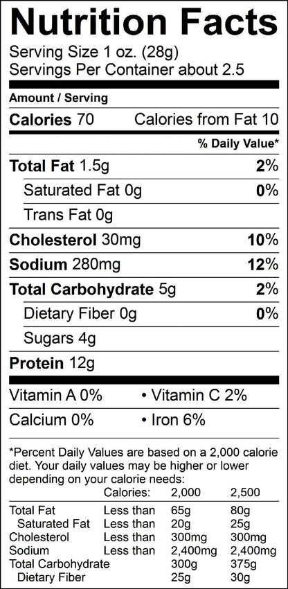 PREVAIL Jerky variety pack with five packs, featuring original jerky with visible nutrition label and product packaging.