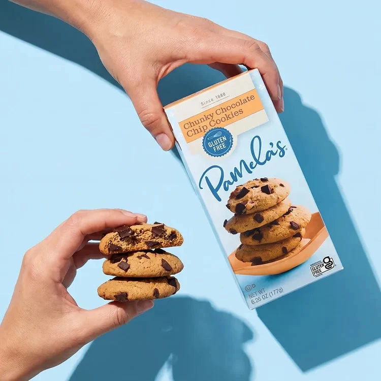 Assorted Pamela's Cookies Variety Bundle with different flavors displayed on a tray, showcasing the brand’s gluten-free cookie selection.