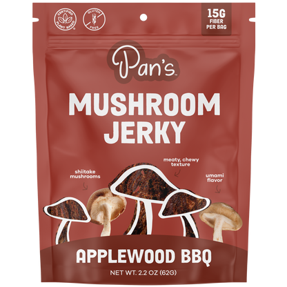 Pan's Applewood BBQ Mushroom Jerky Five Pack