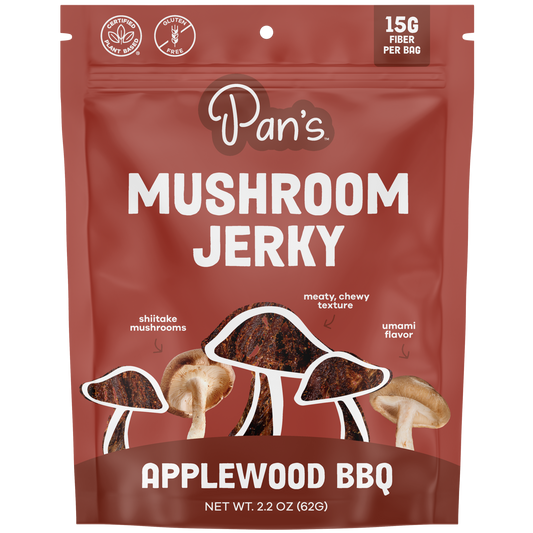 Pan's Applewood BBQ Mushroom Jerky Five Pack