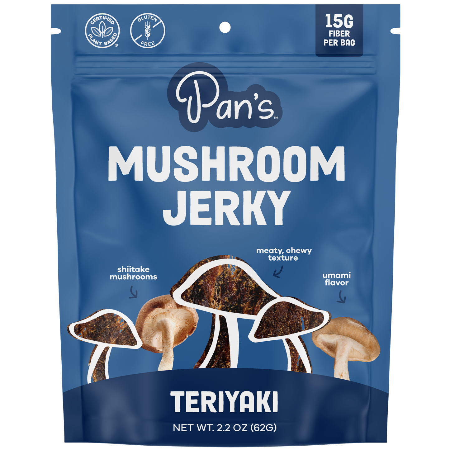 Pan's Teriyaki Mushroom Jerky Five Pack