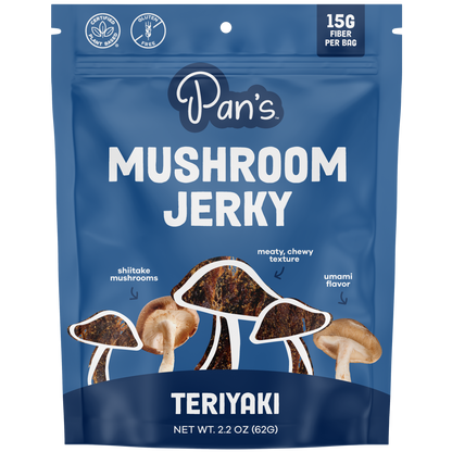 Pan's Teriyaki Mushroom Jerky Five Pack