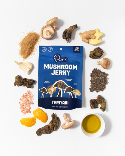 Pan's Teriyaki Mushroom Jerky Five Pack