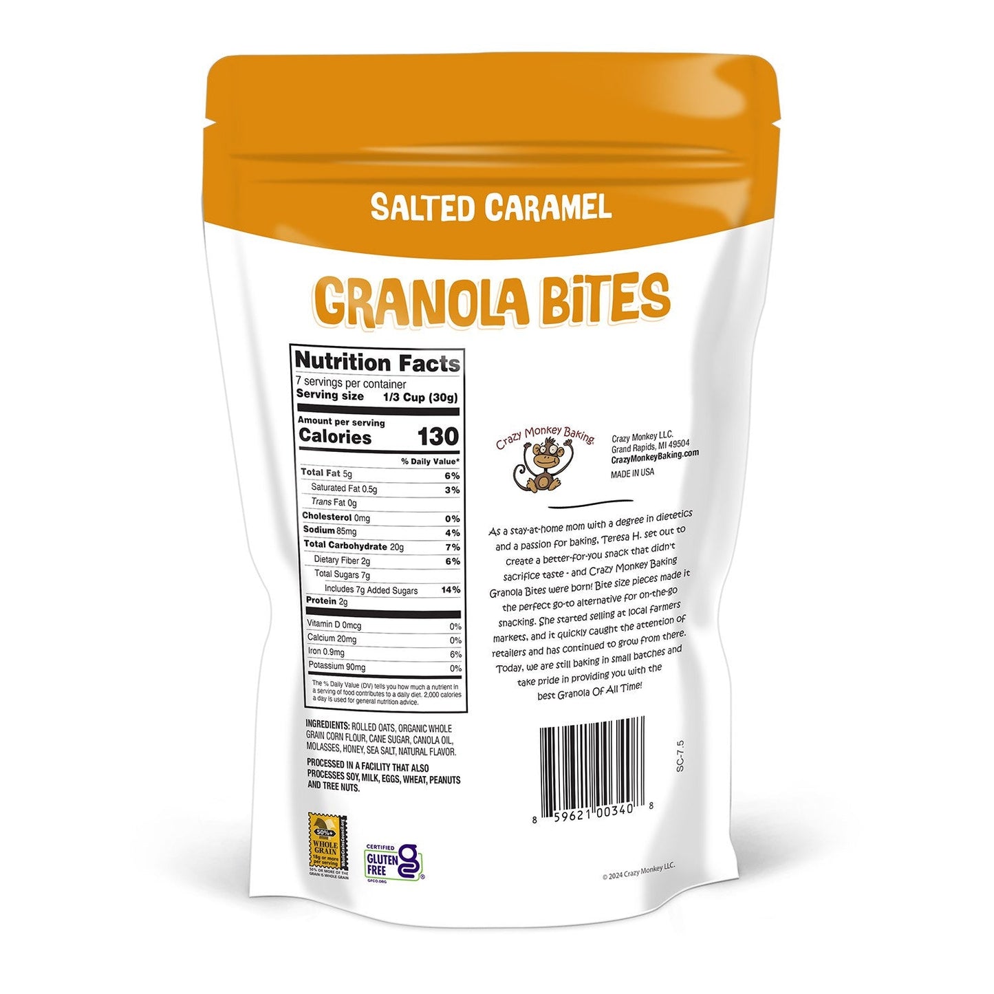 Crazy Monkey Salted Caramel Granola Bites