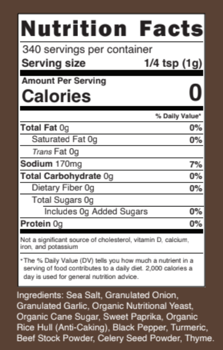 Screenshot of Clean Monday Meals Beef Ramen Seasoning packaging, showing the label and branding for this flavorful ramen spice mix.