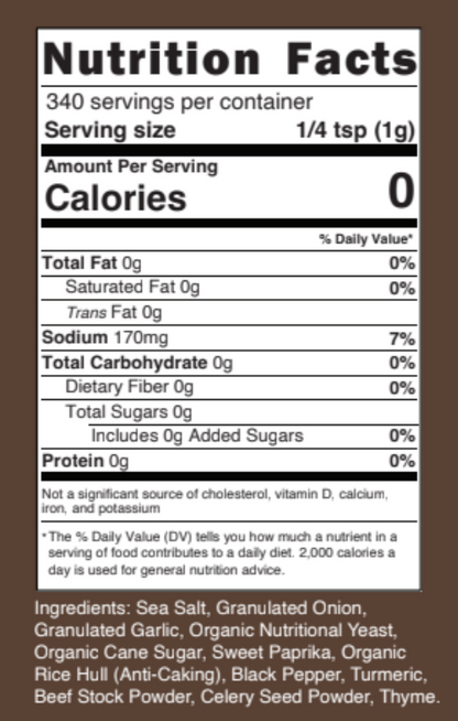 Screenshot of Clean Monday Meals Beef Ramen Seasoning packaging, showing the label and branding for this flavorful ramen spice mix.