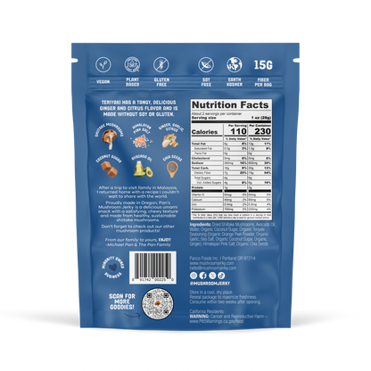 Pan's Teriyaki Mushroom Jerky Five Pack
