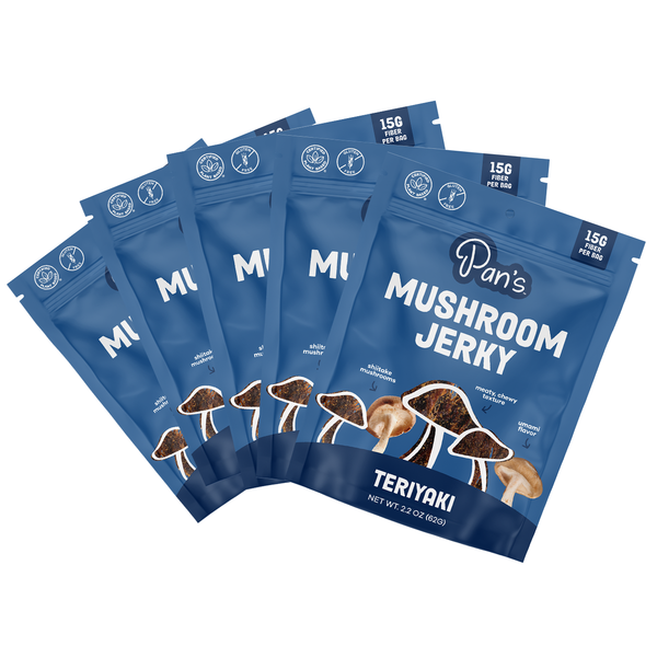 Pan's Teriyaki Mushroom Jerky Five Pack