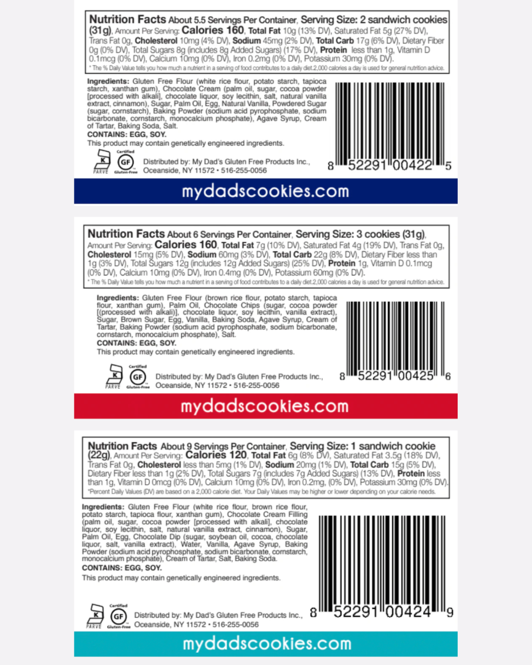 My Dad's Cookies 6oz Chocolate Lover's Assortment - 3 Count