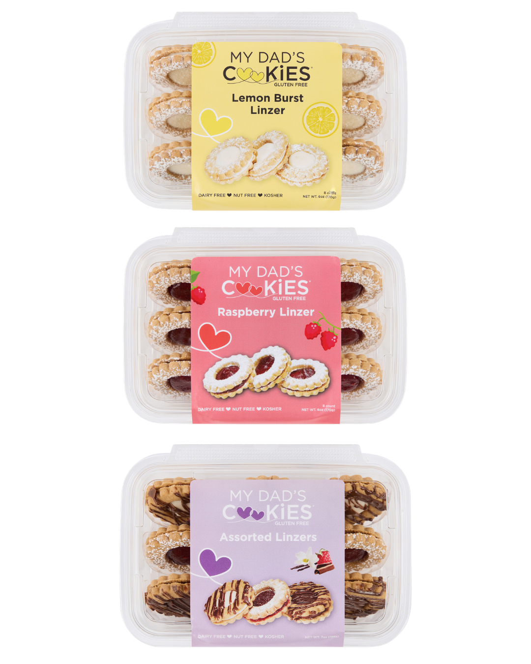 My Dad's Cookies 6oz Linzer Assortment - 3 Count