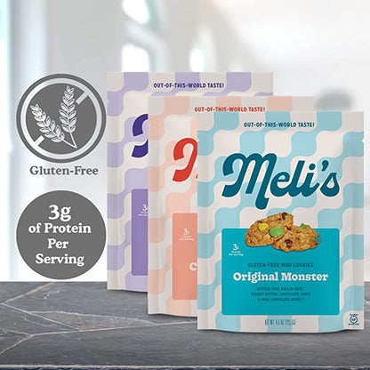 Meli's Variety Pack Minis- OG Monster, Chocolate Chip, Oatey Raisin