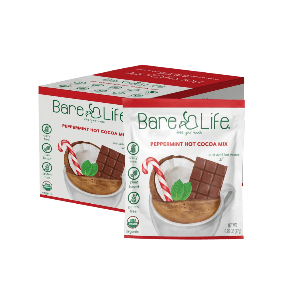 Bare Life Instant Dairy Free Peppermint Hot Cocoa Mix | 20 Pack Hot Cocoa Bare Life 