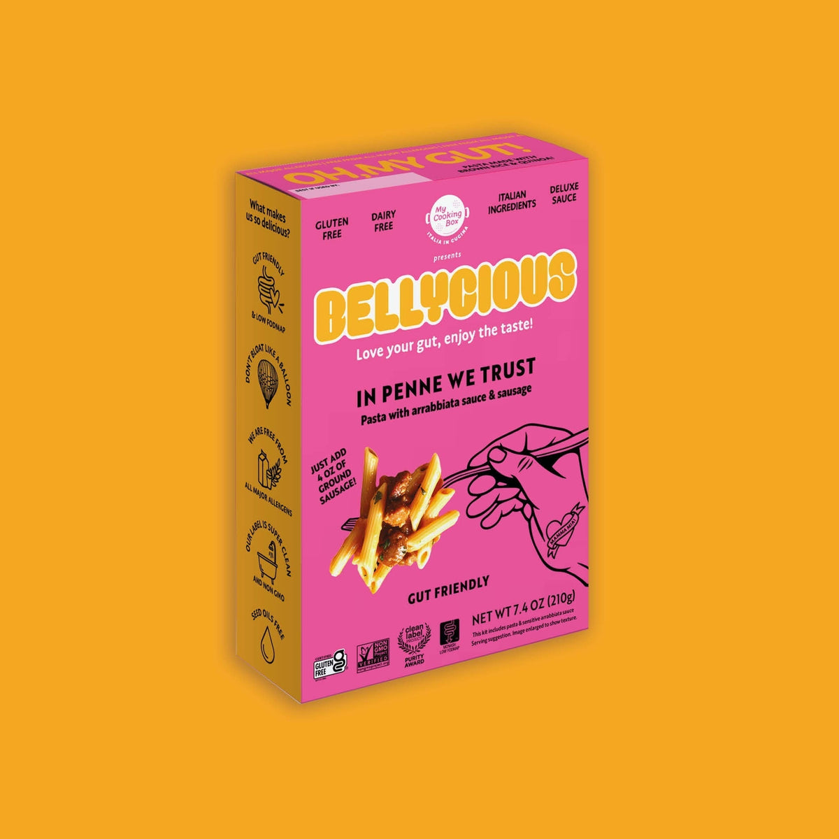 Bellycious Pasta with Arrabbiata Sauce & Sausage (6 or 12 Pack) Pasta Bellycious 