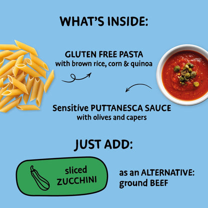 Bellycious Pasta with Puttanesca Sauce & Zucchini (6 or 12 Pack) Pasta Bellycious 
