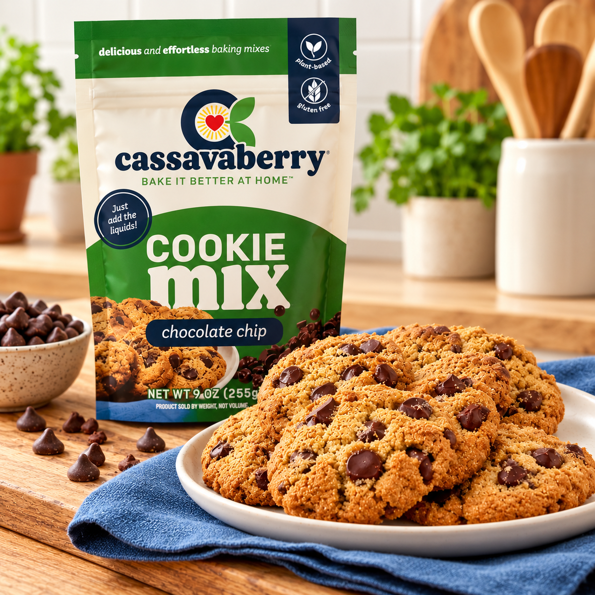 Cassavaberry Chocolate Chip Cookie Mix (3-pack) Baking Mixes Cassavaberry® 