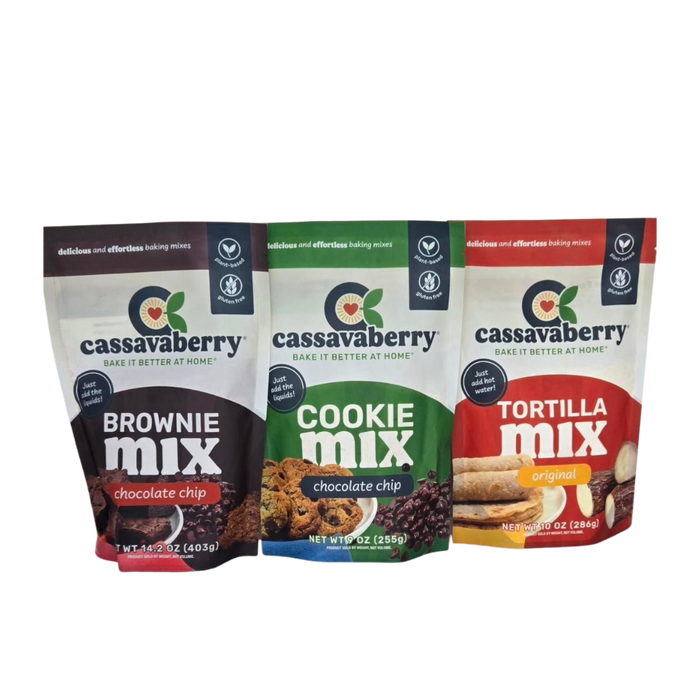 Cassavaberry Best Seller Baking Mix Bundle (1 Each of 3 Mixes)