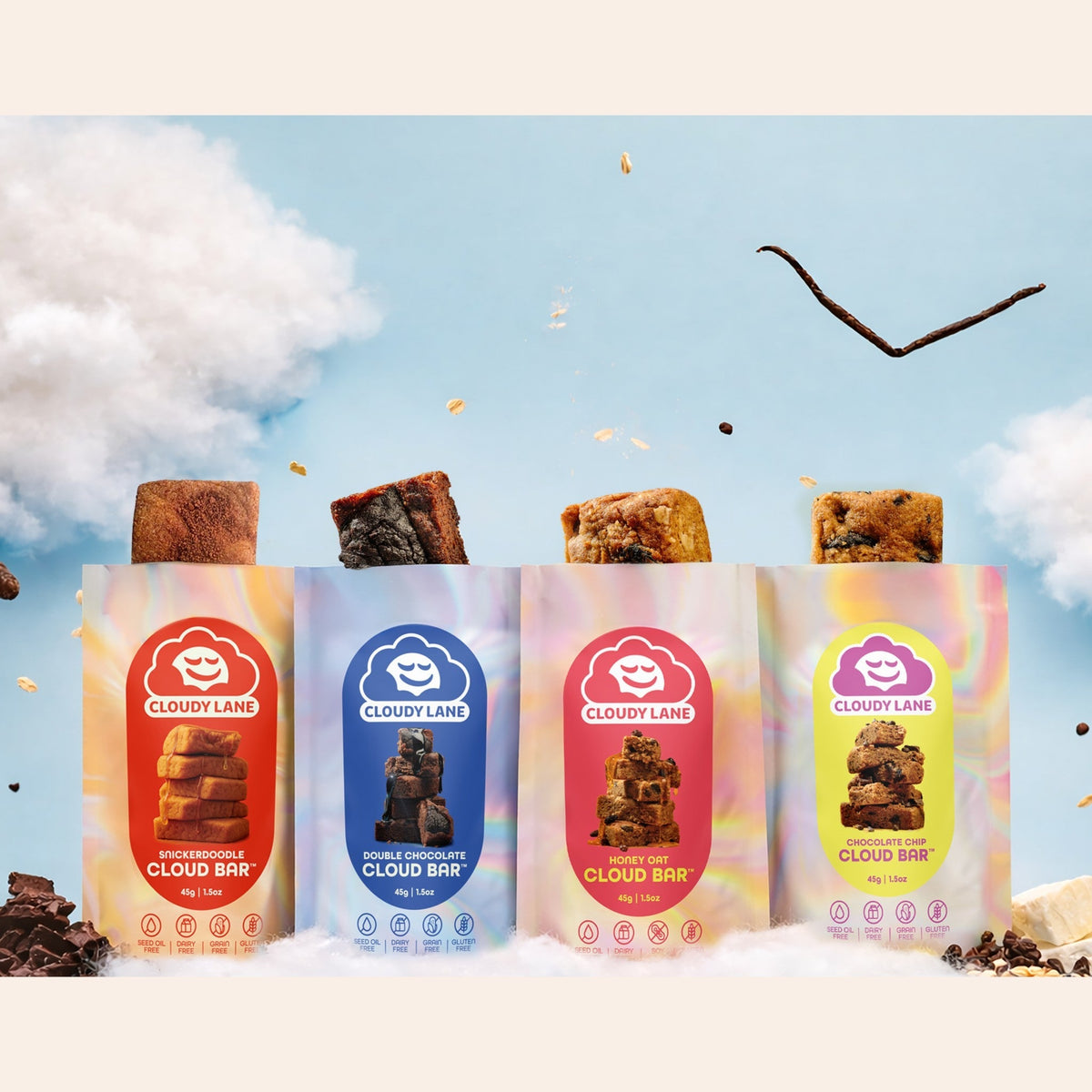 Cloudy Lane Bars Variety Pack – 4 Flavors