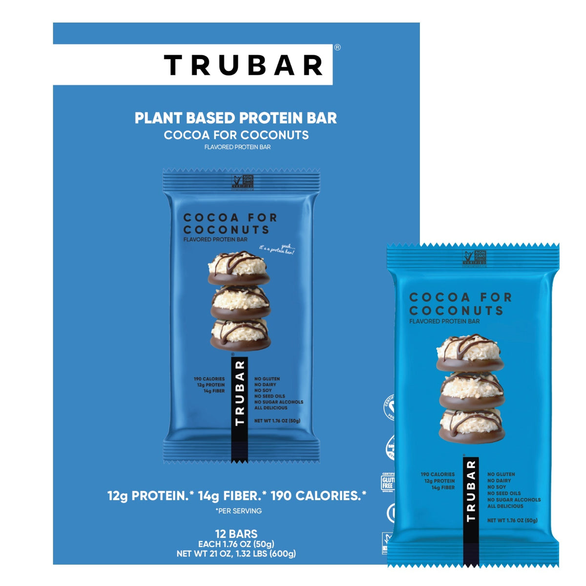 Cocoa for Coconuts Protein Bars TRUBRANDS 
