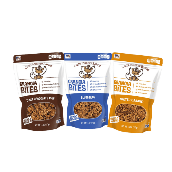 Crazy Monkey Granola Bites Taster Trio — 3 Bags