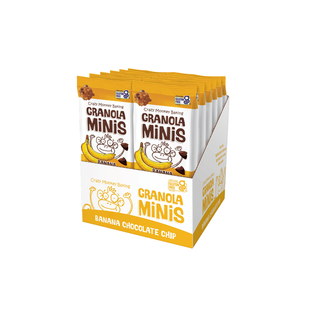 Crazy Monkey Baking Banana Chocolate Chip Granola Bites, 12-pack of 2 oz bags
