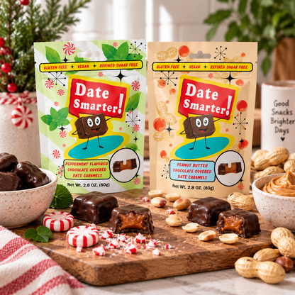Date Smarter! Variety Pack: Peanut Butter & Peppermint Flavor -(6 Pack)