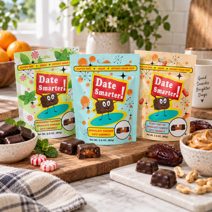 Date Smarter Variety Pack: Peanut Butter, Peppermint, & Original Flavor - 6pk
