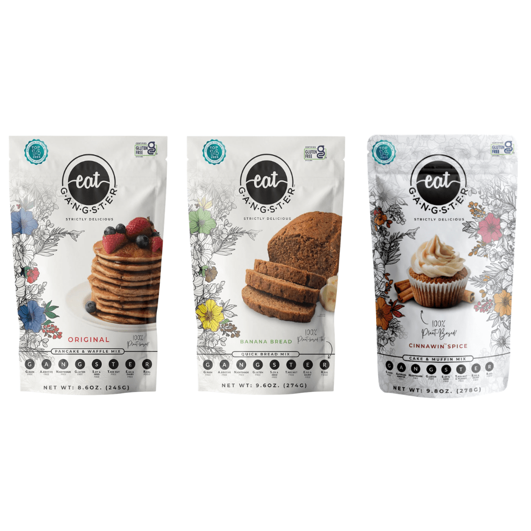 Eat G.A.N.G.S.T.E.R. Breakfast Bundle with assorted breakfast items in a colorful package, perfect for a hearty morning meal