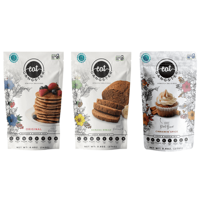 Eat G.A.N.G.S.T.E.R. Breakfast Bundle with assorted breakfast items in a colorful package, perfect for a hearty morning meal