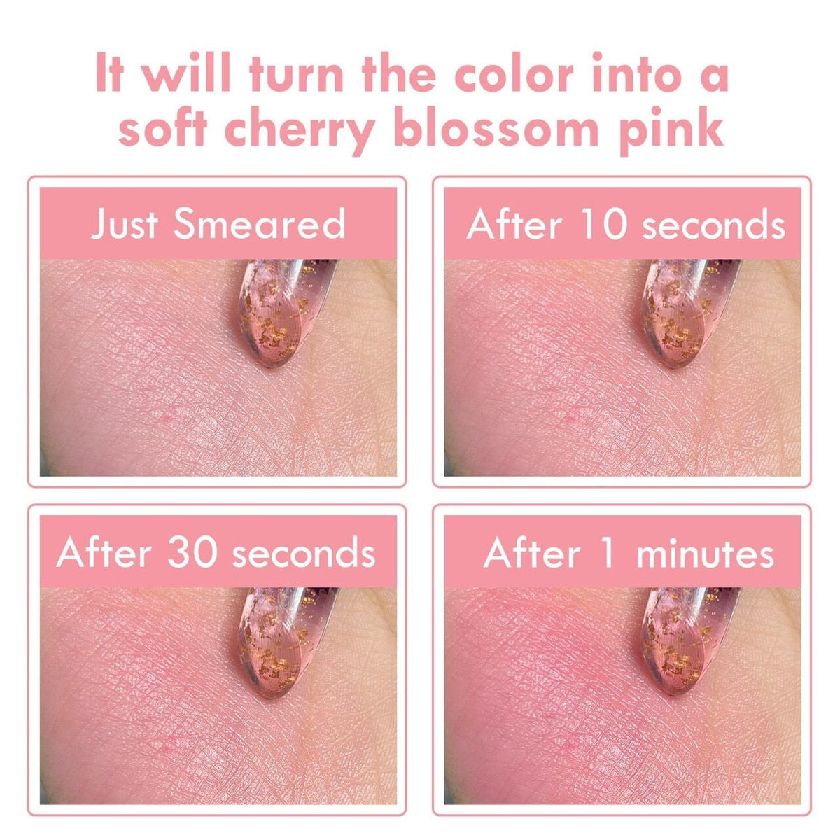 EpiLynx Color-Changing Flower Lip Gloss in a sleek tube, showcasing vibrant, hydrating vegan, gluten-free lip balm with floral design.