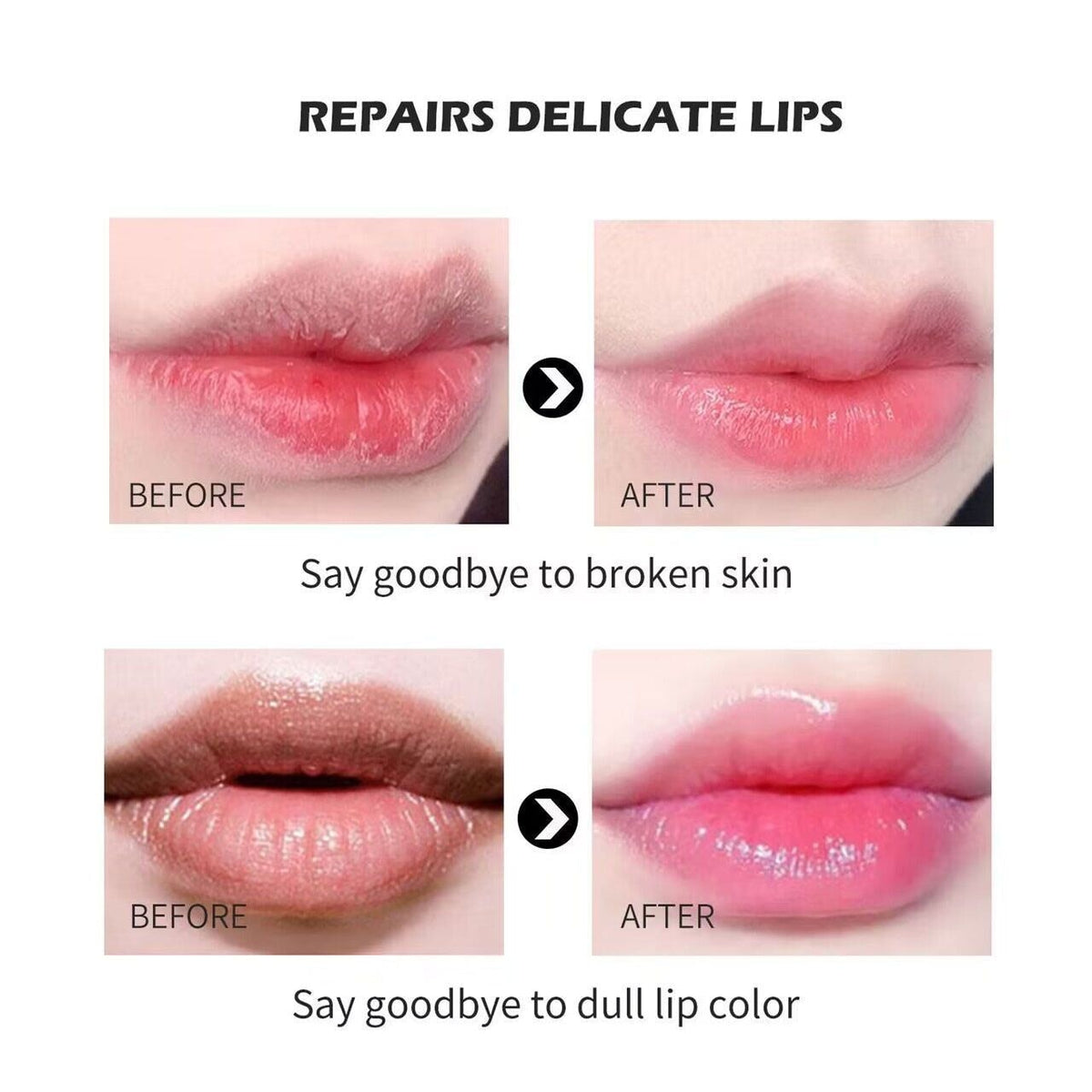 EpiLynx Color-Changing Flower Lip Gloss on lips, vegan and gluten-free hydrating lip balm with floral design.