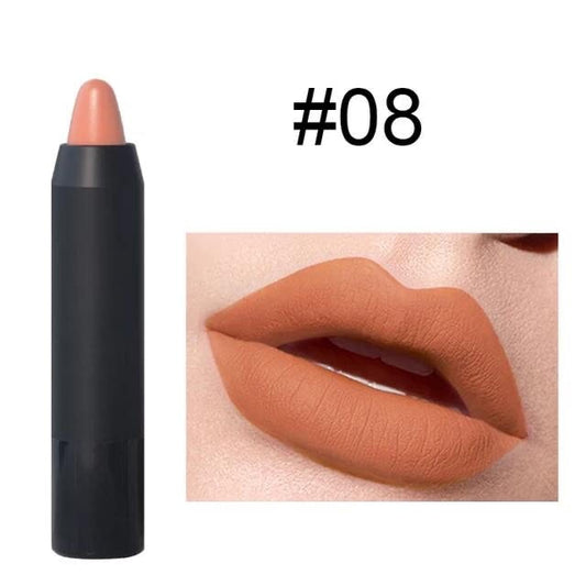 EpiLynx Perfect Lip Crayon showing a sleek, pink lipstick balm pencil with a twist-up design and smooth finish.