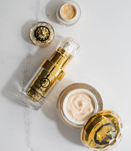 EpiLynx Sunrise Nourishing & Firming Set for sensitive skin with face serums, featuring radiant glow and hydration benefits.